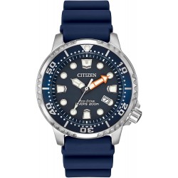 Watch Citizen BN0151-09L Men Promaster Dive with Eco-Drive Technology in Stainless Steel Green Dial, Black Rubber Strap