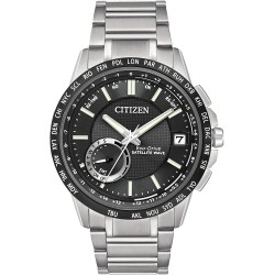 Watch Citizen CC3005-85E Satellite Wave-World Time GPS Men Quartz with Black Dial Analogue Display and S
