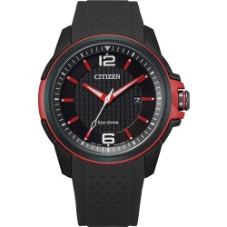 Watch Citizen AW1658-02E Men Stainless Steel Quartz Polyurethane Strap, Black, 23 Casual