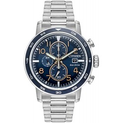Watch Citizen CA0647-52L Men Eco-Drive Stainless Steel Blue Dial Chrongraph