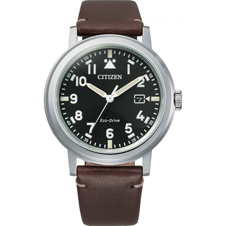 Watch Citizen AW1620-21E Eco-Drive Black Dial Brown Leather Men