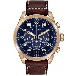 Watch Citizen CA4213-26L Chronograph Blue Dial Brown Leather Men