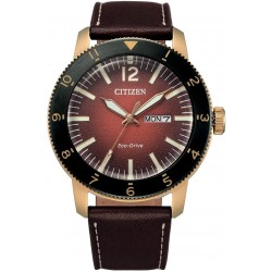 Watch Citizen AW0079-13X Orange Dial Brown Leather Men