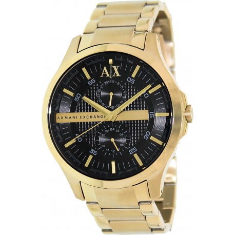Watch Armani AX2122 Exchange Black Dial Gold PVD Men