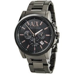 Watch Armani AX2086 Exchange Men Grey IP Plated Stainless Steel