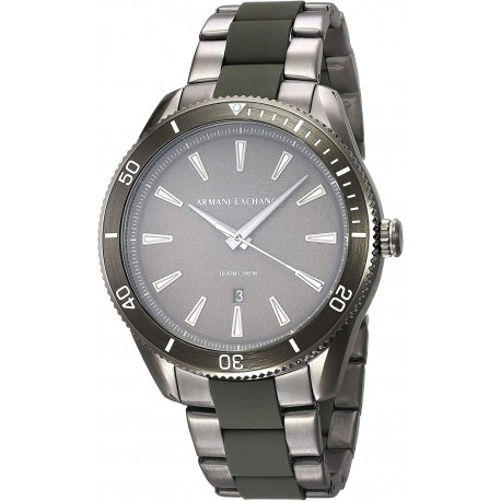 Watch Armani AX1833 Exchange Men Three-Hand Date Gunmetal-Tone Stainless Steel