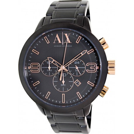 Watch Armani AX1350 Exchange Atlc Chronograph Black Dial Ion-Plated Men