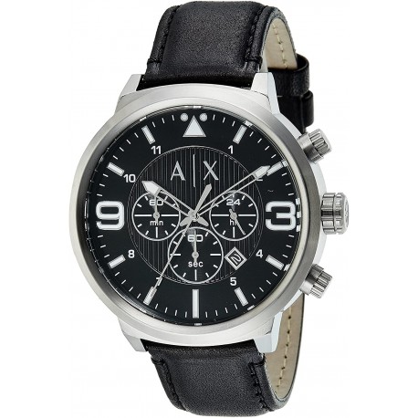 Watch Armani AX1371 Exchange Men Black Leather