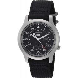Watch Seiko SNK809K2 Men SNK809 5 Automatic Stainless Steel with Black Canvas Strap