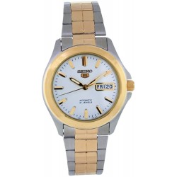 Watch Seiko SNKK94 Men Two Tone Stainless Steel Analog with White Dial