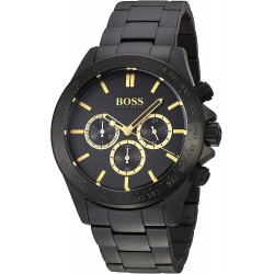 Watch Hugo Boss 1513278 BLACK Men Ikon Chronograph ,