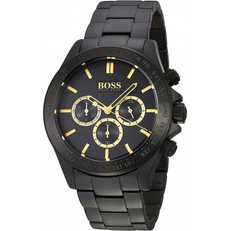 Watch Hugo Boss 1513278 BLACK Men Ikon Chronograph ,