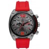 Watch Diesel DZ4481 Men Overflow Stainless Steel Quartz with Silicone Strap, red, 21