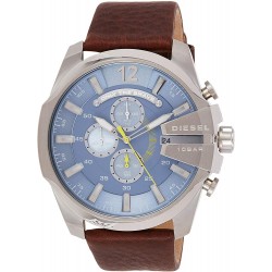 Watch Diesel DZ4281 Men Mega Chief Stainless Steel Brown Leather