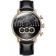 Watch 8816G Luxury Men Big Dial Chronograph Sapphire Glass Waterproof Quartz Black Leather Gold
