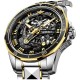 Watch 3178 OUPINKE Swiss Skeleton for Men Automatic Mechanical Tungsten Steel Sapphire Crystal Luxury Dress Wrist Waterproof Luminous