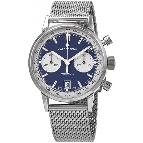 Watch Hamilton H38416141 American Classic Intra-Matic Chronograph Automatic Blue Dial Men