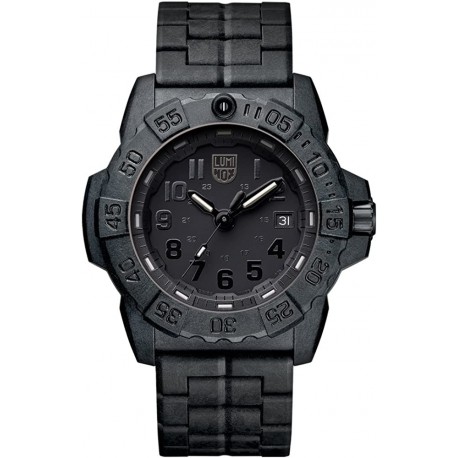 Watch Luminox XS.3502.BO.L Navy Seal Men Black Out (XS.3502.BO.L / 3500 Series): 200 Meter Water Resistant + Light Weight Carbon Case and Band Cons