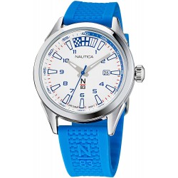 Watch Nautica NAPHBS120 Men Quartz Silicone Strap, Blue, 20 Casual
