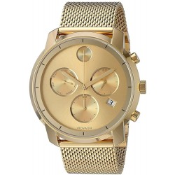 Watch Movado 3600372 Men BOLD Thin Yellow Gold Chronograph with a Printed Index Dial, (Model 3600372)