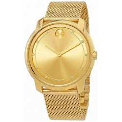 Watch Movado 3600460 Bold Large Diamond and Gold Plated Mesh