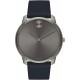 Watch Movado 3600586 Bold, Ionic Plated Grey Steel Case, Dial, Blue Nappa Leather Strap, Men,