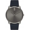 Watch Movado 3600586 Bold, Ionic Plated Grey Steel Case, Dial, Blue Nappa Leather Strap, Men,