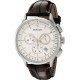 Watch Movado 0606576 Men Circa Stainless Steel With Brown Leather Band