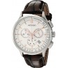 Watch Movado 0606576 Men Circa Stainless Steel With Brown Leather Band
