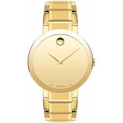 Watch Movado 0607180 Men Sapphire Yellow Gold with a Concave Dot Museum Dial, (Model 607180)