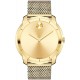 Watch Movado 3600373 Men Swiss-Quartz with Gold-Plated-Stainless-Steel Strap, 22
