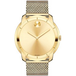 Watch Movado 3600373 Men Swiss-Quartz with Gold-Plated-Stainless-Steel Strap, 22