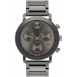 Watch Movado 3600685 Men Swiss Quartz with Stainless Steel Strap, Grey, 22