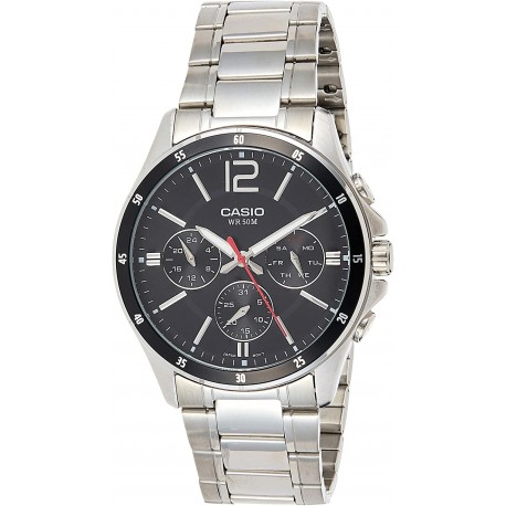 Watch Casio MTP-1374D-1AVDF (A832) Men Stainless Steel Quartz , Silver, 22