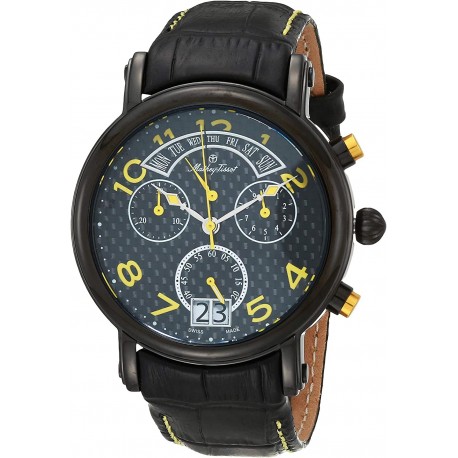 Watch Tissot H7030RSJ MATTHEY-TISSOT Men Stainless Steel Quartz Leather Strap, Black, 22 Casual