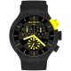 Watch SB02B403 Swatch Quartz Silicone Strap, Black, 20 Casual