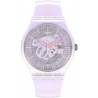 Watch SUOK155 Swatch New Gent Quartz Silicone Strap, Pink, 20 Casual