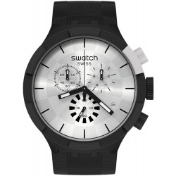 Watch SB02B404 Swatch Quartz Plastic Strap, Black, 20 Casual