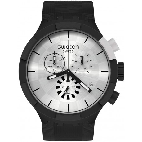 Watch SB02B404 Swatch Quartz Plastic Strap, Black, 20 Casual