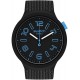 Watch SO27B118 Swatch Quartz Plastic Strap, Black, 24 Casual