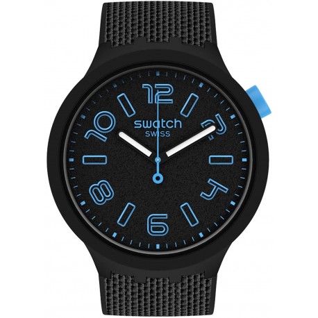 Watch SO27B118 Swatch Quartz Plastic Strap, Black, 24 Casual