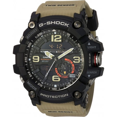 Watch Casio GG1000-1A5 G Shock Quartz with Resin Strap, Beige, 30