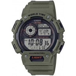 Watch Casio AE-1400WH-3AVCF Men Classic Quartz Resin Strap, Green, 26.88 Casual