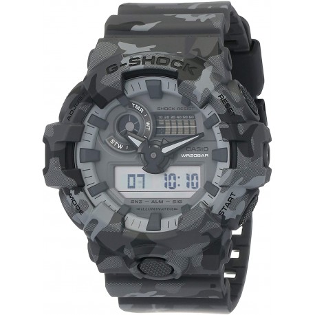 Watch Casio GA-700CM-8ADR (G825) Men G-Shock GA700CM-8A Matte Grey Rubber Japanese Quartz Sport