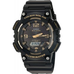 Watch Casio EAW-AQ-S810W-1A3V Men Tough (Solar Powered) Quartz with Resin Strap, Black, 21