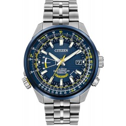 Reloj Citizen Eco-Drive Blue and Yellow Dial Titanium Quartz