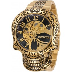 Watch Invicta 35109 Gold/Black Artist Men Skull Men Automatic