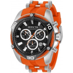 Watch Invicta 31314 Men Bolt Quartz with Stainless Steel, Silicone Strap, Orange, 50 (Model: 31314)