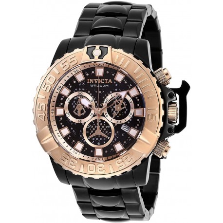 Watch Invicta 18238 Men Subaqua Black and 18k Rose Gold Ion-Plated Stainless Steel