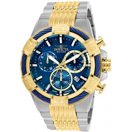 Watch Invicta 25865 Men Bolt Quartz with Two-Tone-Stainless-Steel Strap, 16 (Model: 25864 & 25513)